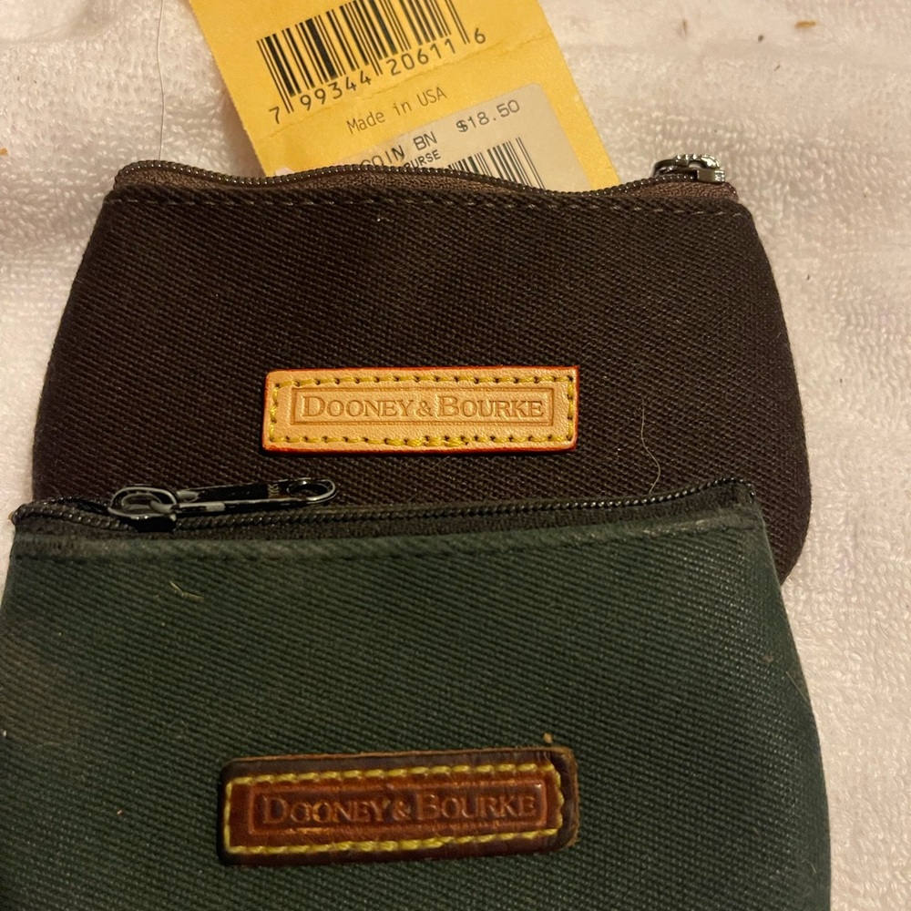 Dooney & Bourke Men's Brown and Green Coin Pouches
